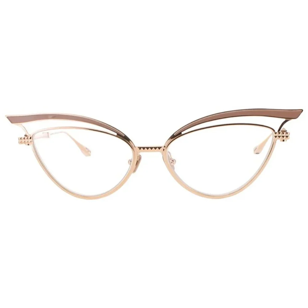 NWT VALENTINO EYEGLASSES CAT EYE ROSE GOLD WOMEN EYEWEAR